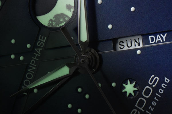 Швейцарские часы Epos 3439.322.20.16.25 Циферблат